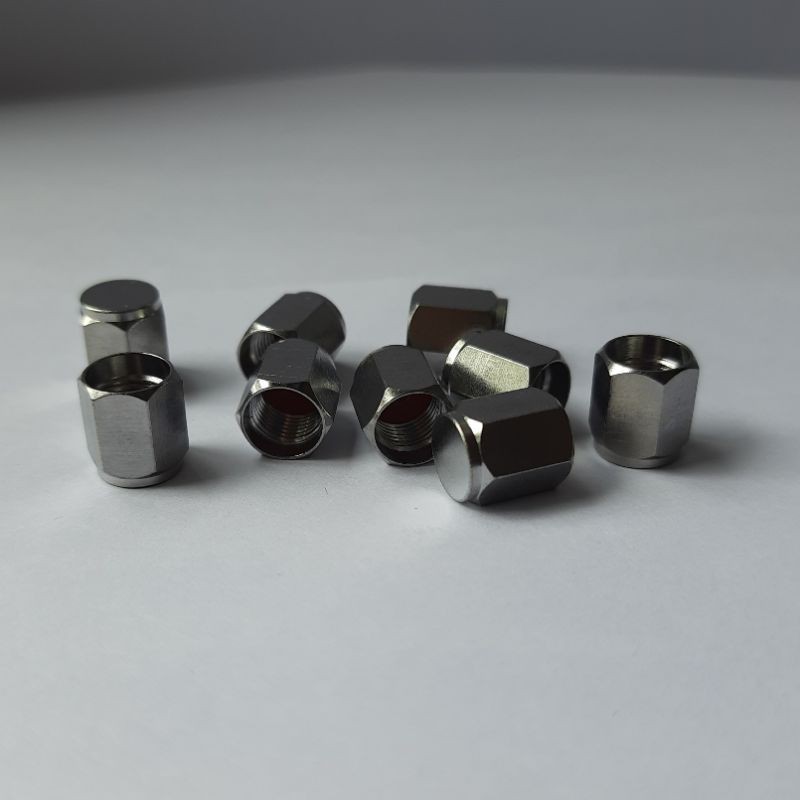 Tutup pentil besi chroom mobil - motor - sepeda - 1 biji