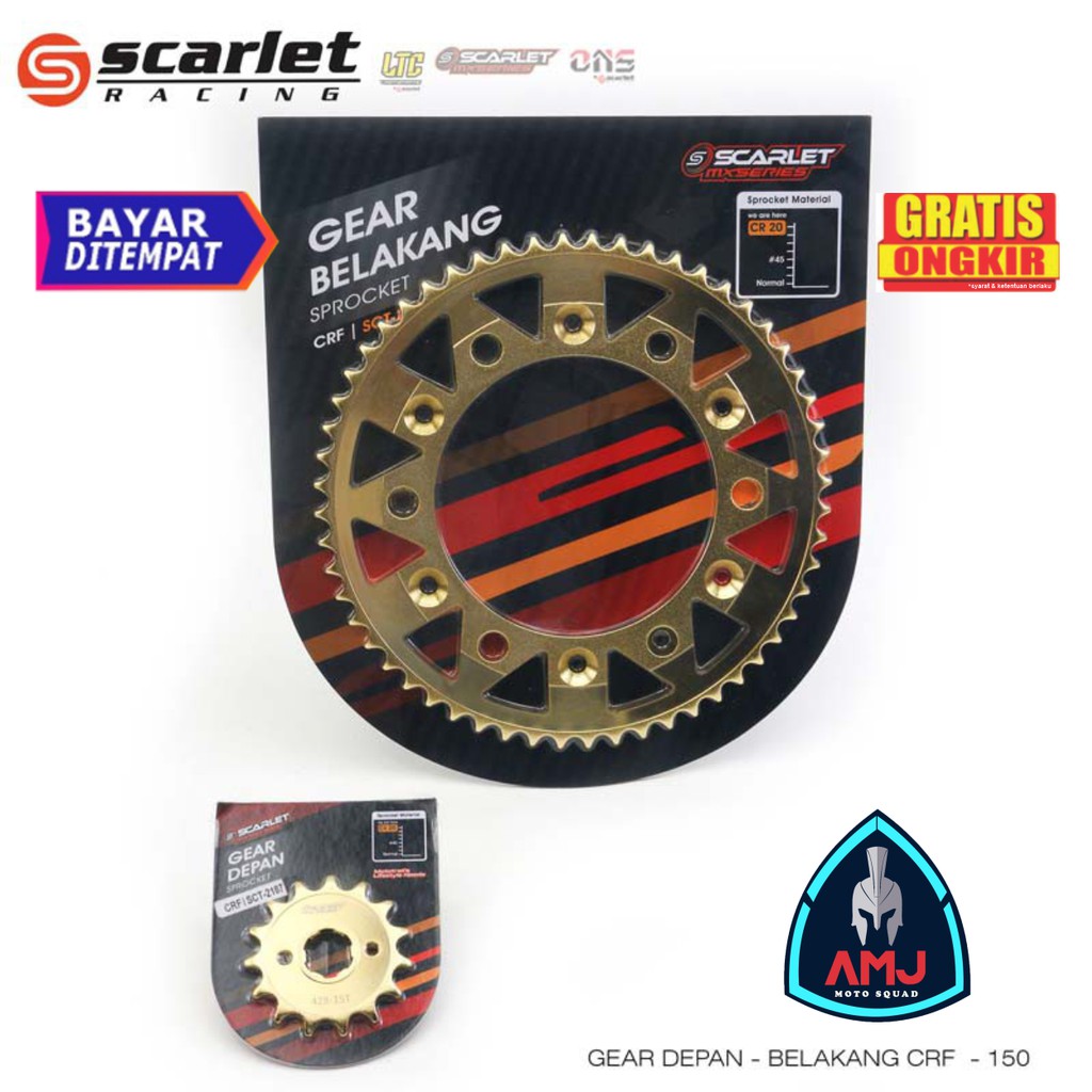 Gear Belakang GOLD CRF 428 - 45 T gear belakang , gear set , gear belakang klx , gear klx , gear