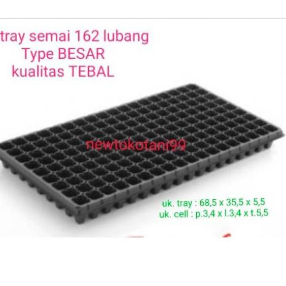 ▲ 5 pcs Tray semai 162 lubang TEBAL pottray semai type BESAR nampan pembibitan potray penyemaian ☂