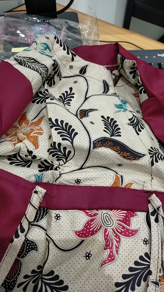 Tey-17 Batik Wanita Asj Sa Hrb026 Kenongo Kemeja Tosca Pendek