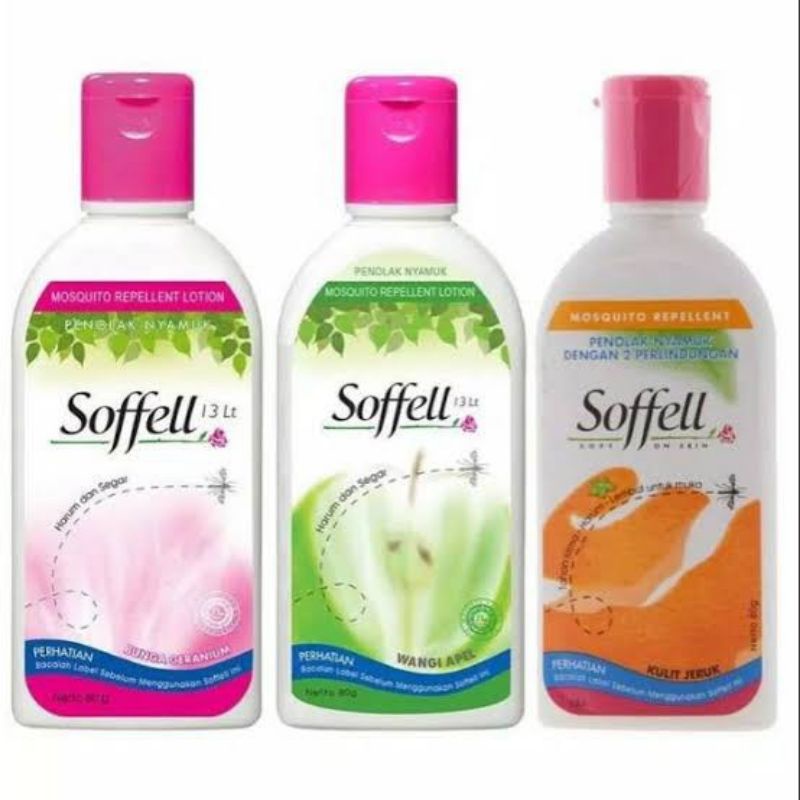 Soffell Lotion Anti Nyamuk 60ml | 80ml | Pelindung Nyamuk