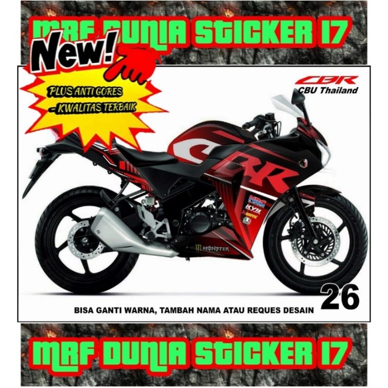 Sticker decal CBR CBU Full Body dekal CBR CBU Stiker CBR CBU Full Body Motif 26