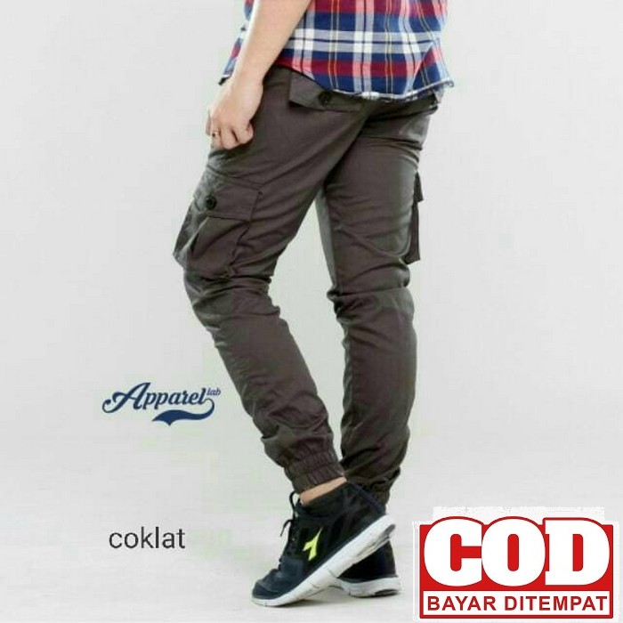 Celana Jeans Sobek Pria Ripped Slimfit Premium Stretch Jins Panja EI355 Celana Joger Cargo Pria Cela