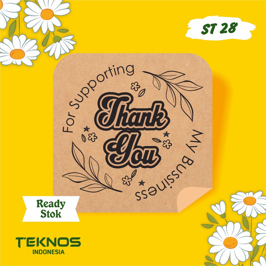

STIKER STICKER LABEL THANK YOU KRAFT MURAH