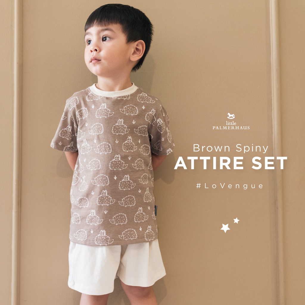 Little Palmerhaus - Printing Attire Giving Set - Setelan Baju Anak - Kaos Dan Celana Bayi