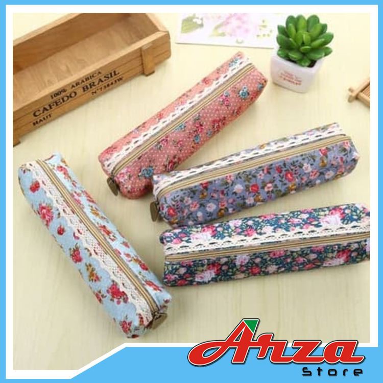

M019 Tempat Pensil Lucu Dompet pensil Tas Pensil Tempat Alat Tulis Dompet Alat Tulis Flower Bunga