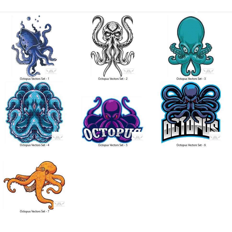 Octopus Vectors - Coreldraw