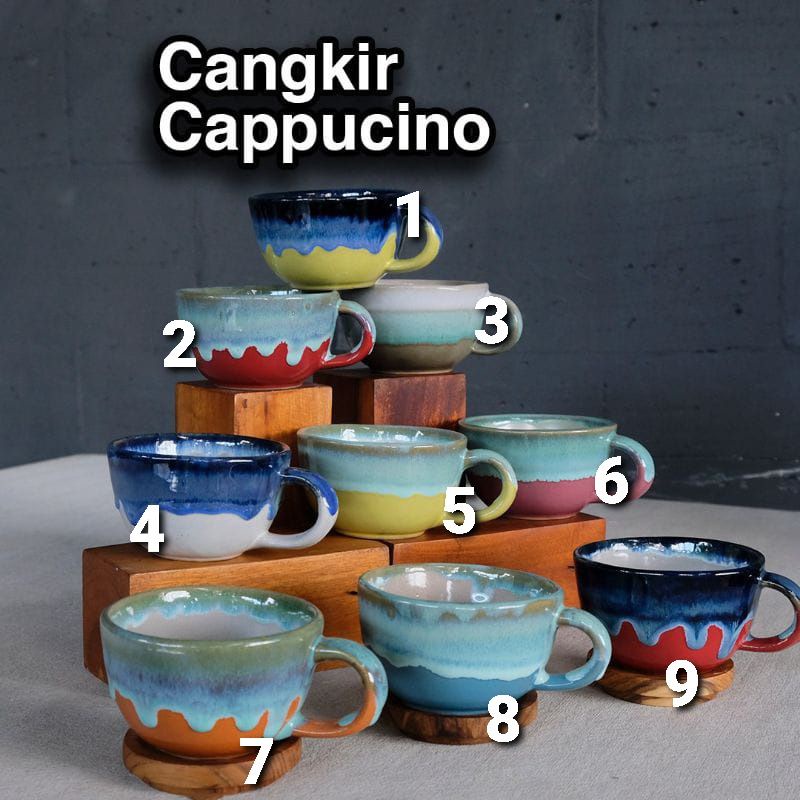 Cangkir Mug Gelas Kopi Teh Keramik Handle Cappucino Homemade Naruna Promo Paket Hemat