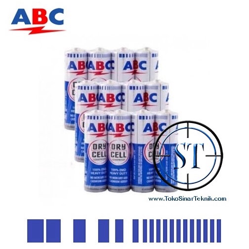 x4 Battery ABC R6 AA Biru Batere A2 BAtrei Jam Merk Abc Biru isi 4 Buah