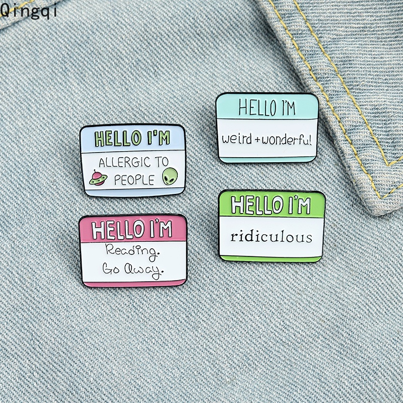 Bros Pin Enamel Desain Kartun Kutipan Dialog 4 Gaya Untuk Hadiah Teman