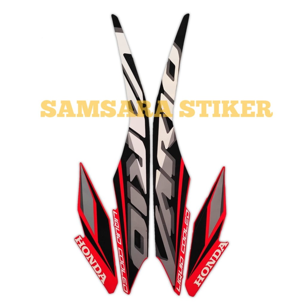 stiker striping motor honda vario 125 2021 merah