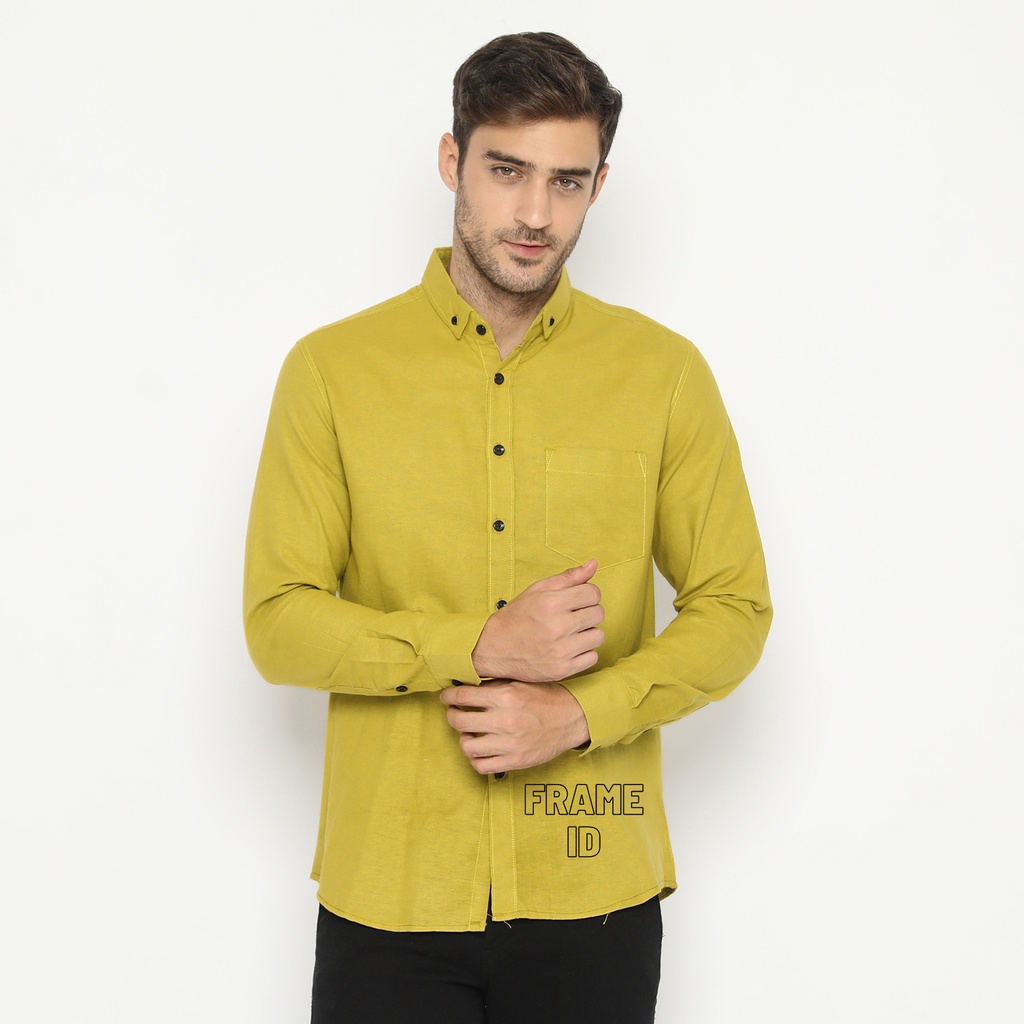 KEMEJA POLOS PRIA LENGAN PANJANG WARNA MAROON
