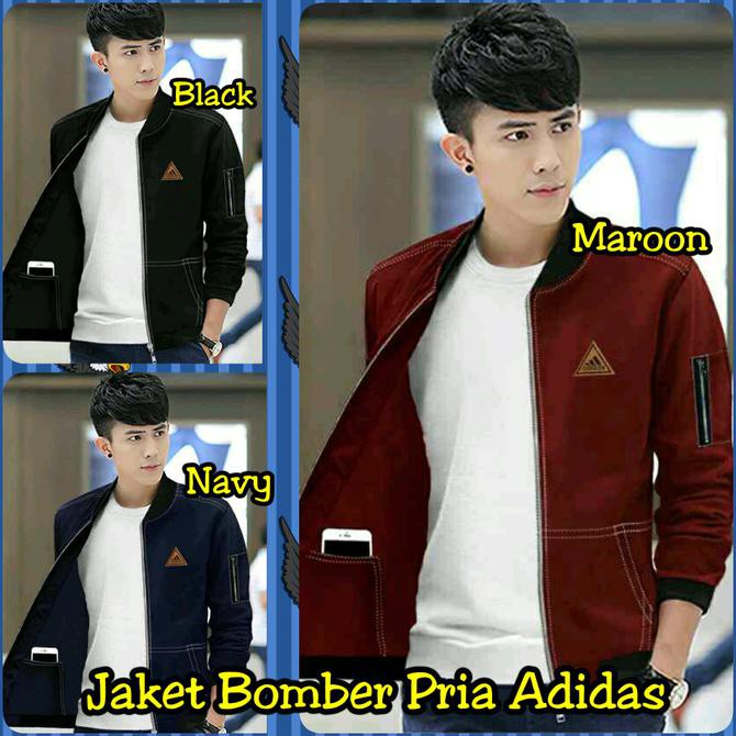 Jaket Bomber Pria Adidas - Navy