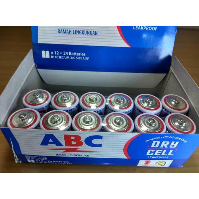 Jual BATERAI ABC TANGGUNG/TIPE C (12 PCS) | Shopee Indonesia