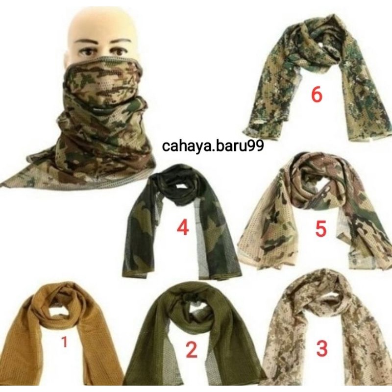 SYAL JARINGAN KECIL SHEMAG TACTICAL ARMY CAMPING GUNUNG