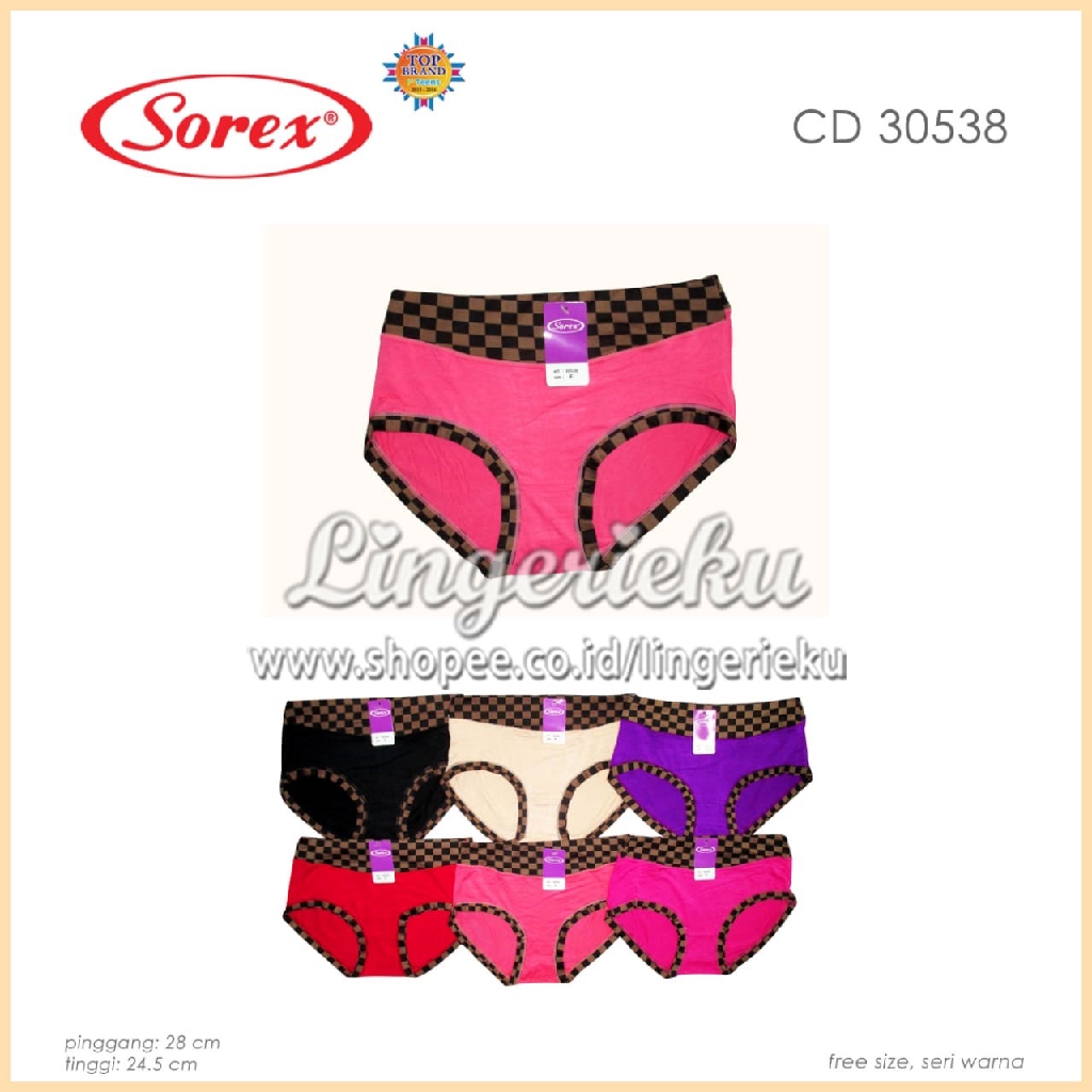 Sorex 30538 Cd Celana Dalam Wanita Bahan Super Soft Motif Catur
