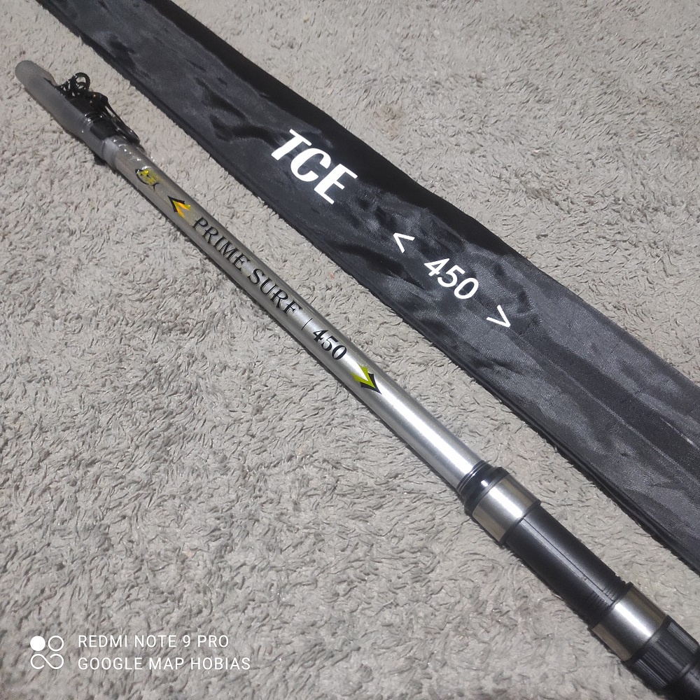 joran pancing laut telescopic TCE prime surf 390. 450