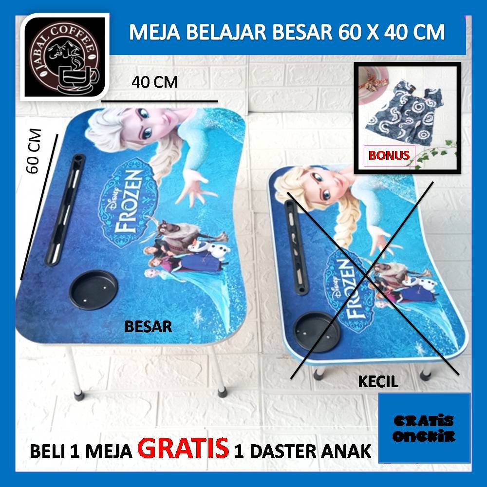 Meja Belajar Laptop Besar Gratis Celana Anak Berat 1850 Gram / Meja Laptop Lipat Portable Ukuran 60 X 40 X 27 Cm / Meja Belajar Lipat Karakter