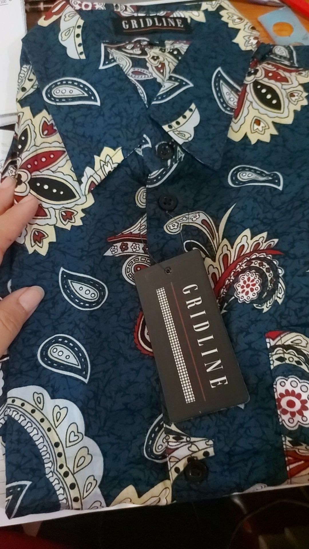 [gridline - Regular1] Kemeja Batik Pria Katun Lengan Pendek Regular R021 R022 R023 R024 R025 R026