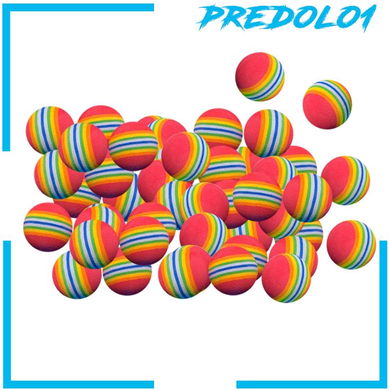 [PREDOLO1] 50x EVA Sponge Golf Balls Stripe Foam Practice Golf Ball 42mm