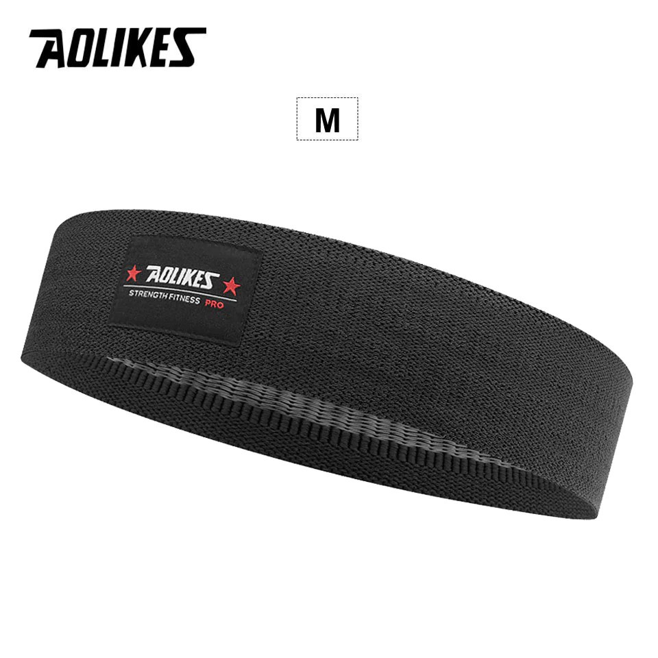 AOLIKES Booty Band Hip Circle Loop Resistance Band M - A-3603 - Black