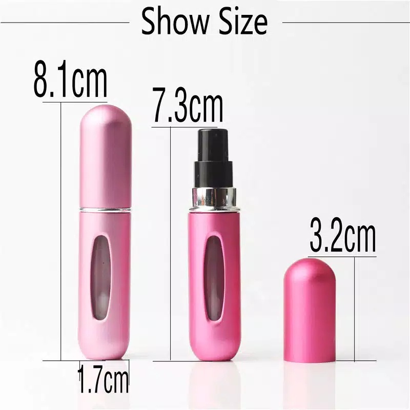 Perfume Atomizer 5ML Refill Botol Mini Travel Isi Ulang Pompa bawah