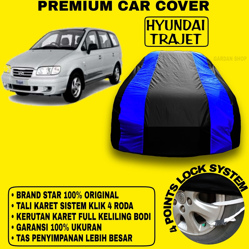 Body Cover HYUNDAI TRAJET Sarung Strip BIRU Penutup Pelindung Selimut Bodi Mobil Trajet PREMIUM Blue