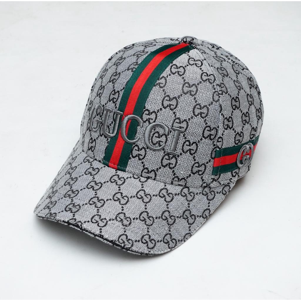 topi Gucci mirror import motif trapeze topi pria gucci baseball