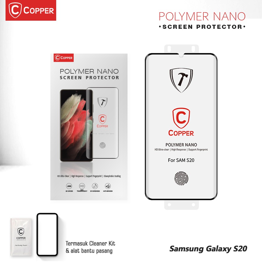 Samsung Galaxy S20 - COPPER Polymer Nano Tempered Glass