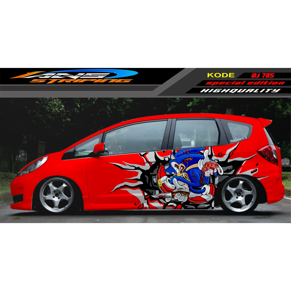 STICKER DECAL MOBIL JAZZ BRIO AVANZA SIGRA YARIS / STIKER VARIASI MOBIL / MODIF STICKER MOBIL