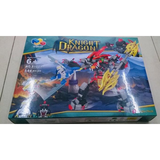 Mainan lego knight dragon red dragon robot 81009