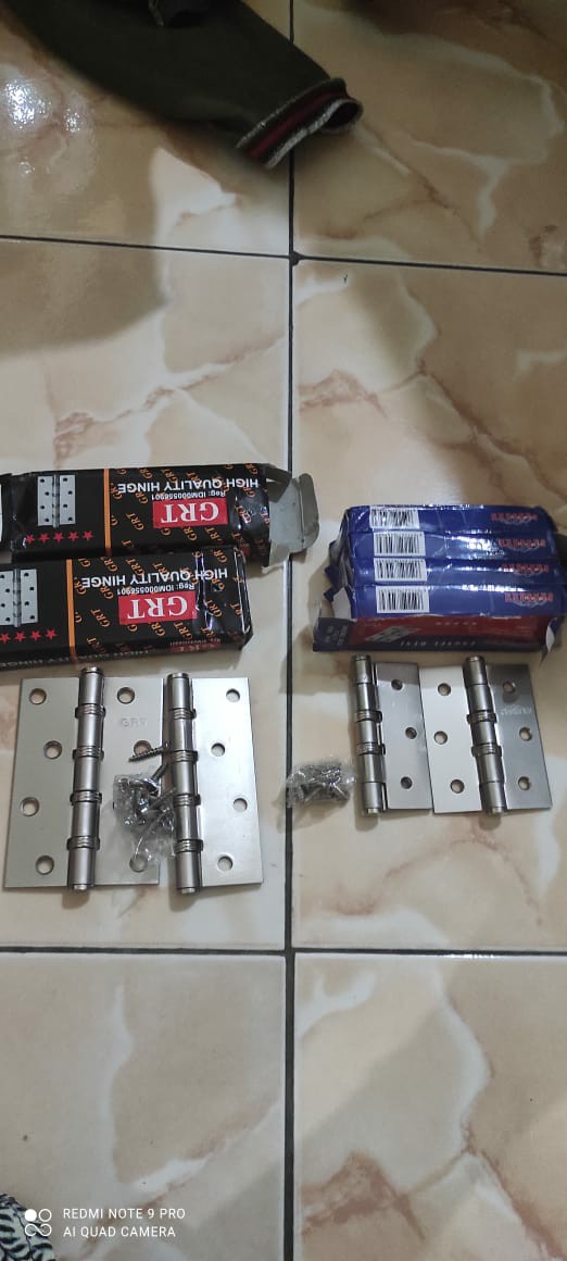 Engsel Jendela 3 Inch Silver Satin Grt