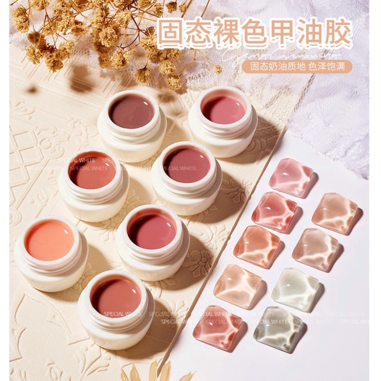 (31-60) RISYAL Solid Nail Gel Cat Kuku Jelly Kutek Gel Polish Mud Painting 5ml KU037