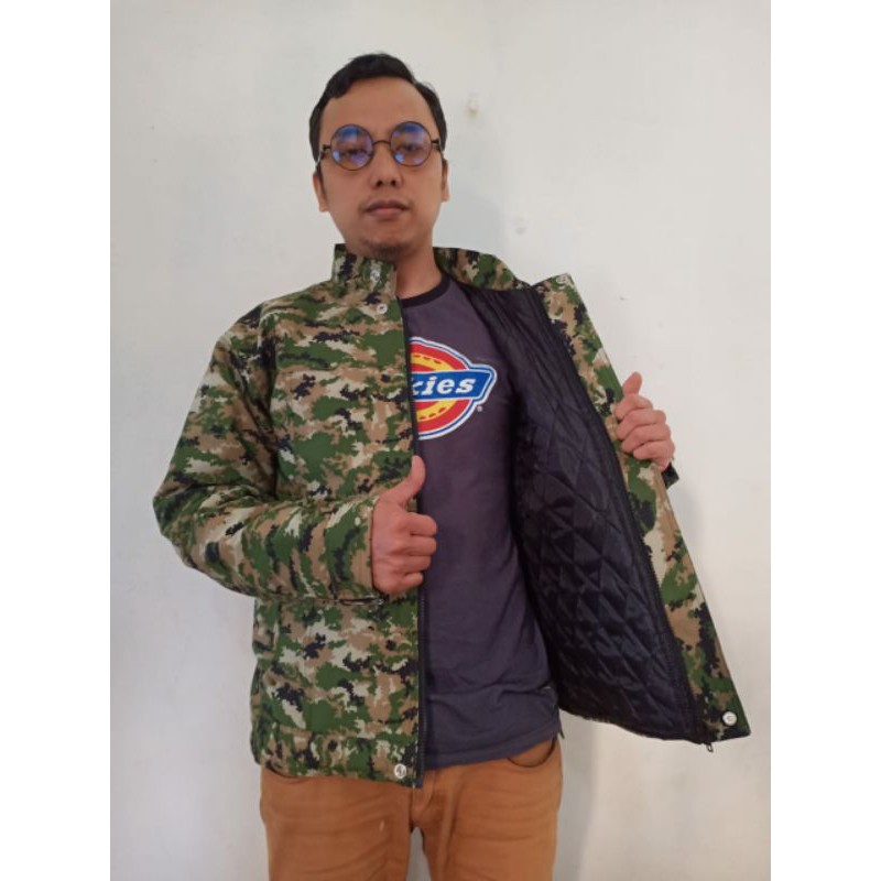 Jaket Loreng Linud Model ABG - Jaket Pria Loreng Linud Pres Body