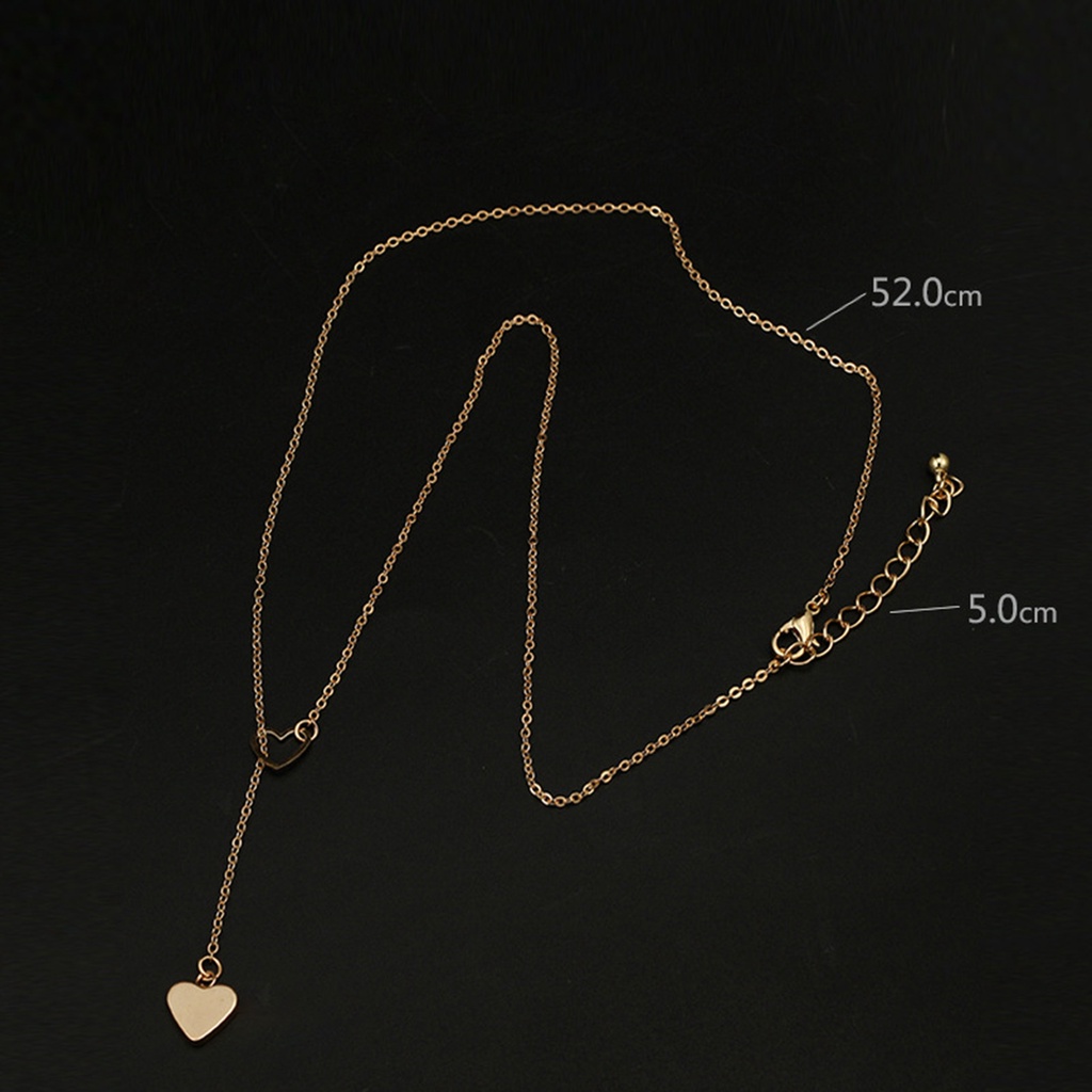 Hu Hu Hu Hu Hu Alat Bantu Pasang Kacamata♡ Kalung Rantai Panjang Dengan Liontin Hati Bahan Alloy Untuk Wanita