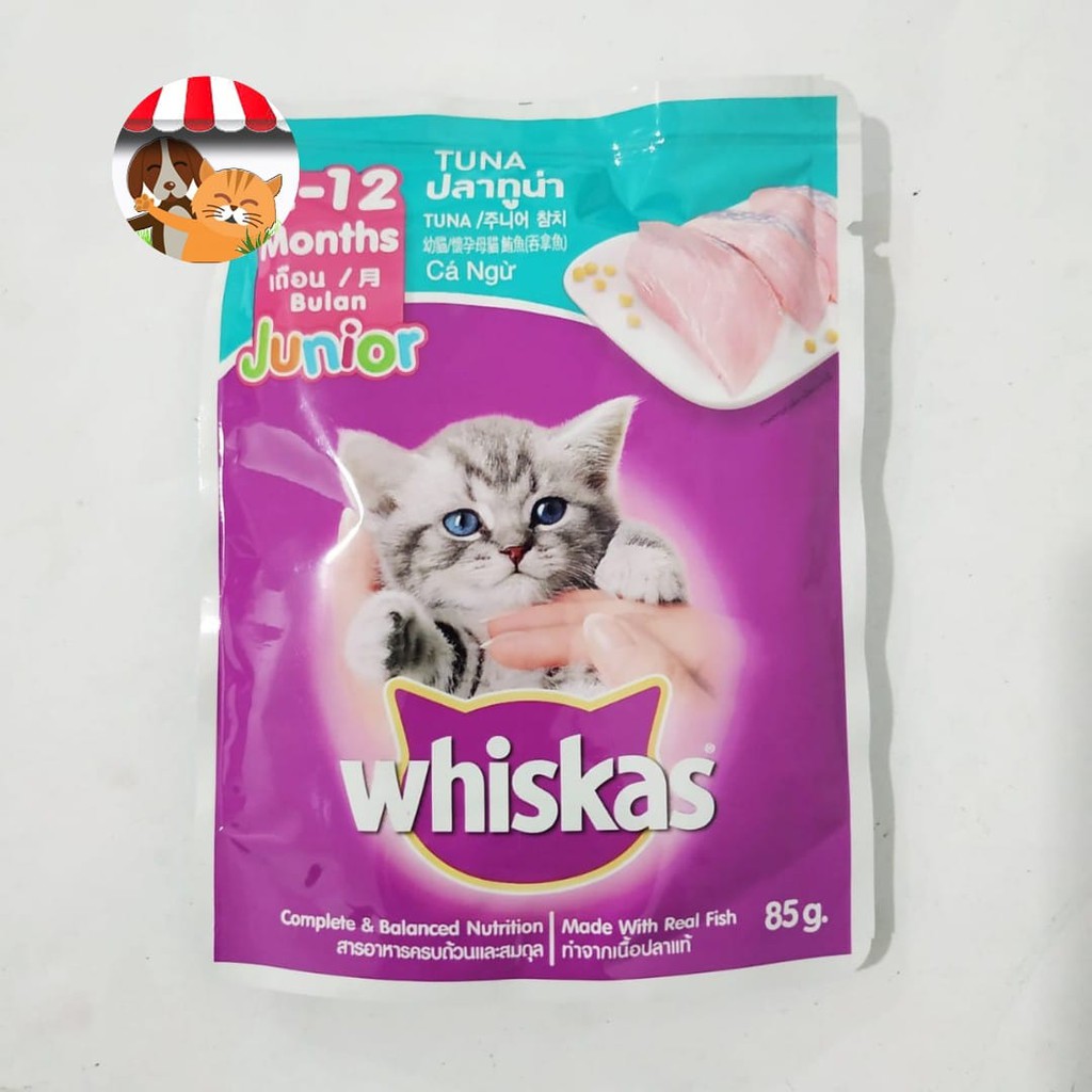 Whiskas Pouch Junior 85gr - Makanan Basah Anak Kucing