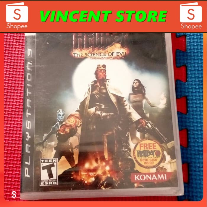 Original    bd PS3 kaset game HELLBOY THE SCIENCE OF EVIL BARU SEGEL