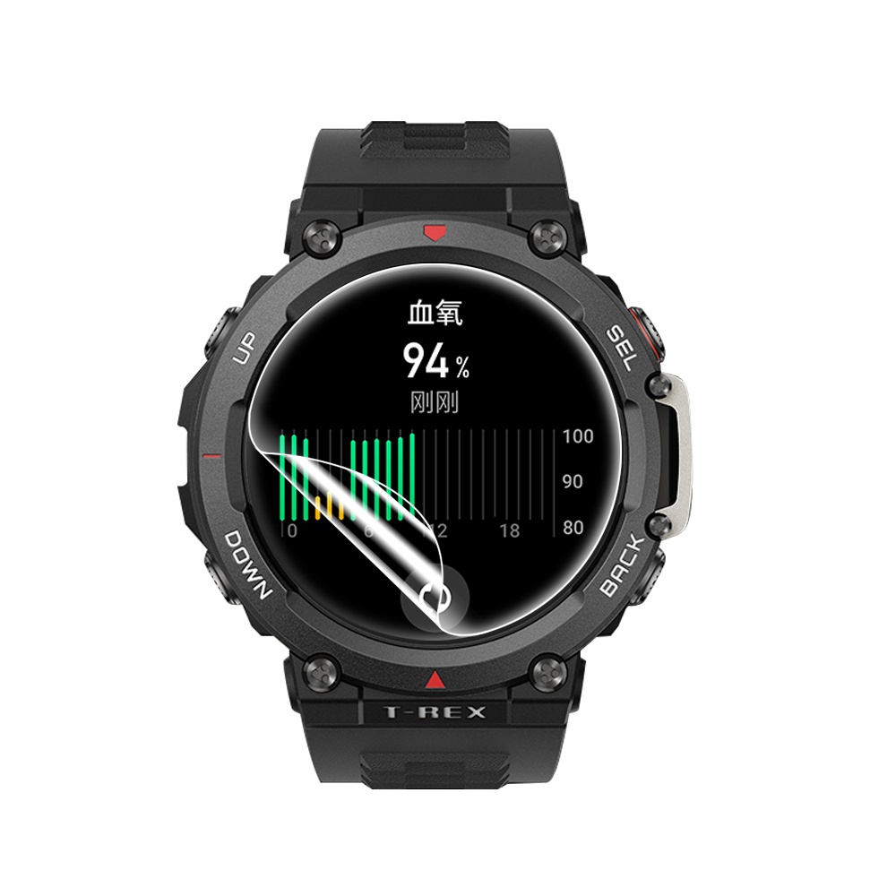 Film Pelindung Layar Anti Gores Bahan TPU Hydrogel Untuk Smartwatch Amazfit T-Rex / T-Rex2