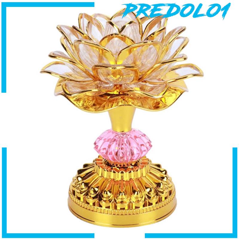 (Predolo1) Lampu Lotus Budha Portable Untuk Dekorasi Rumah