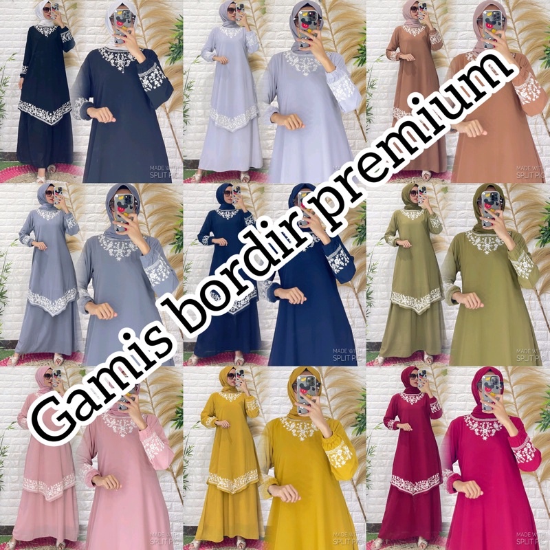 Gamis Melayu Bordir Premium