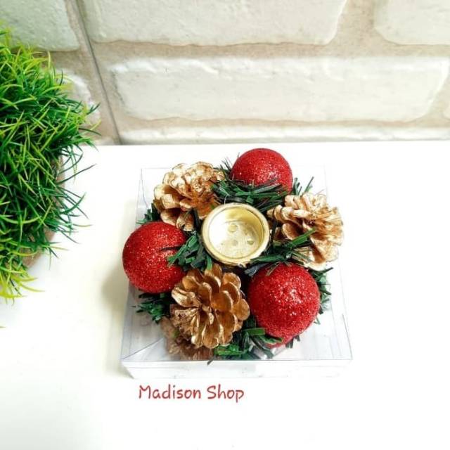 Tempat Lilin Natal Kecil Hiasan Natal Dekorasi Christmas Gift Kado