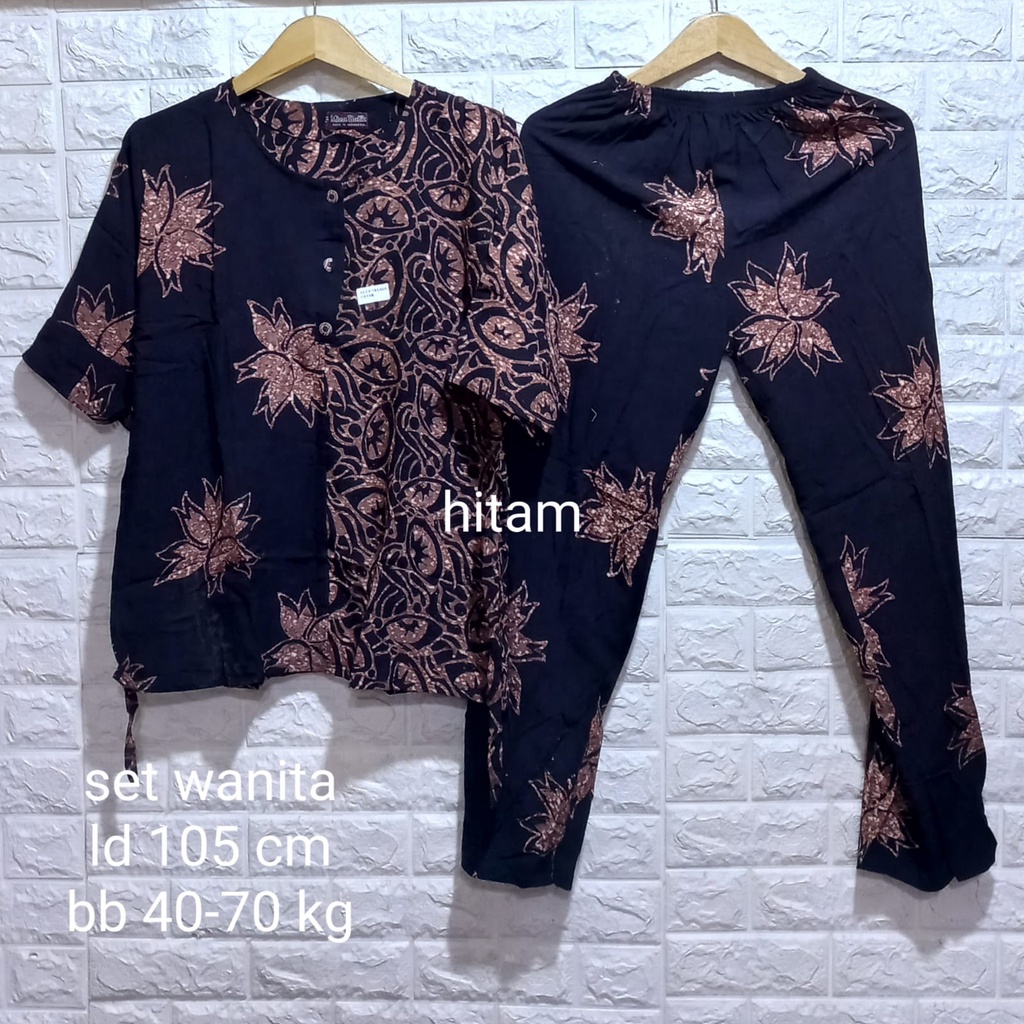 Daster setelan celana panjang wanita terbaru asli batik pekalongan/setelam kekinian/setelan cantik/setelan cewek/setelan murah/baju tidur wanita/pakaian wanita/baju tidur & santai/one set-2