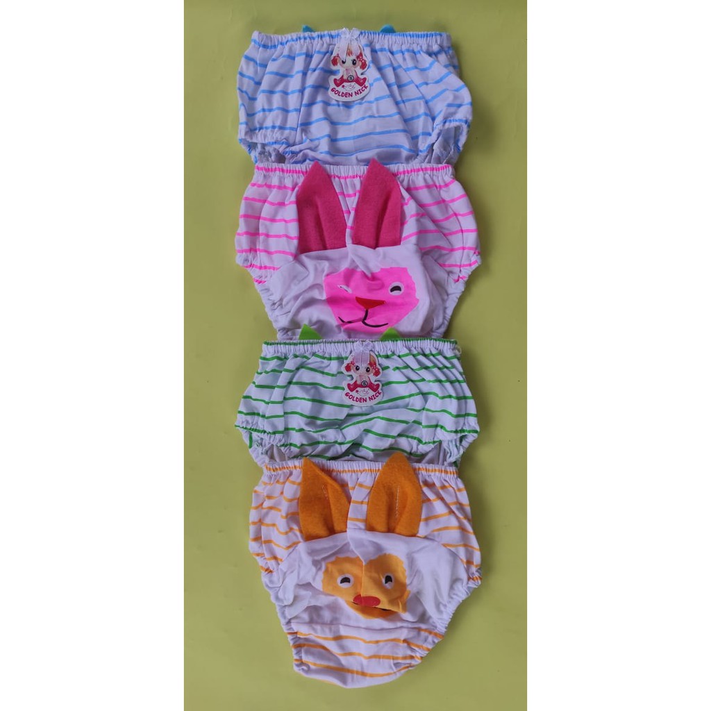 Golden Nick ~ 4 Pcs Celana Dalam Anak Perempuan // Size S, L