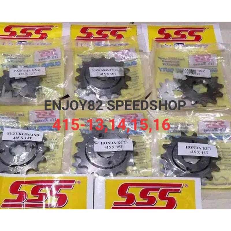 Pilih bebas Gir Gear Depan Sss ukuran 415 - 13 14 15 16 T yamaha Honda Smash Fu Kct dll