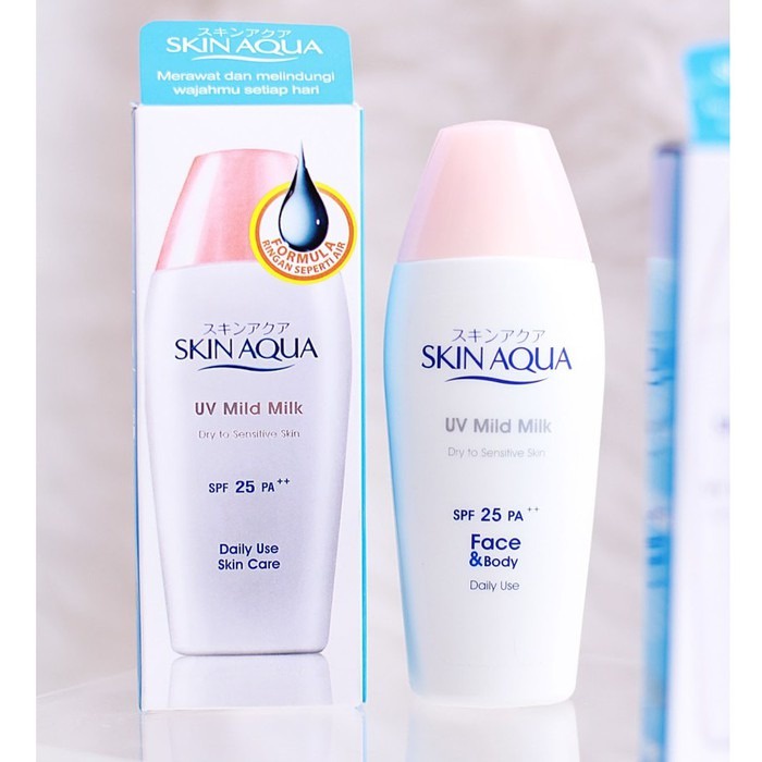 SKIN AQUA UV Mild Milk 40gr SPF 25 PA++ BPOM - Amaze_Kosmetik