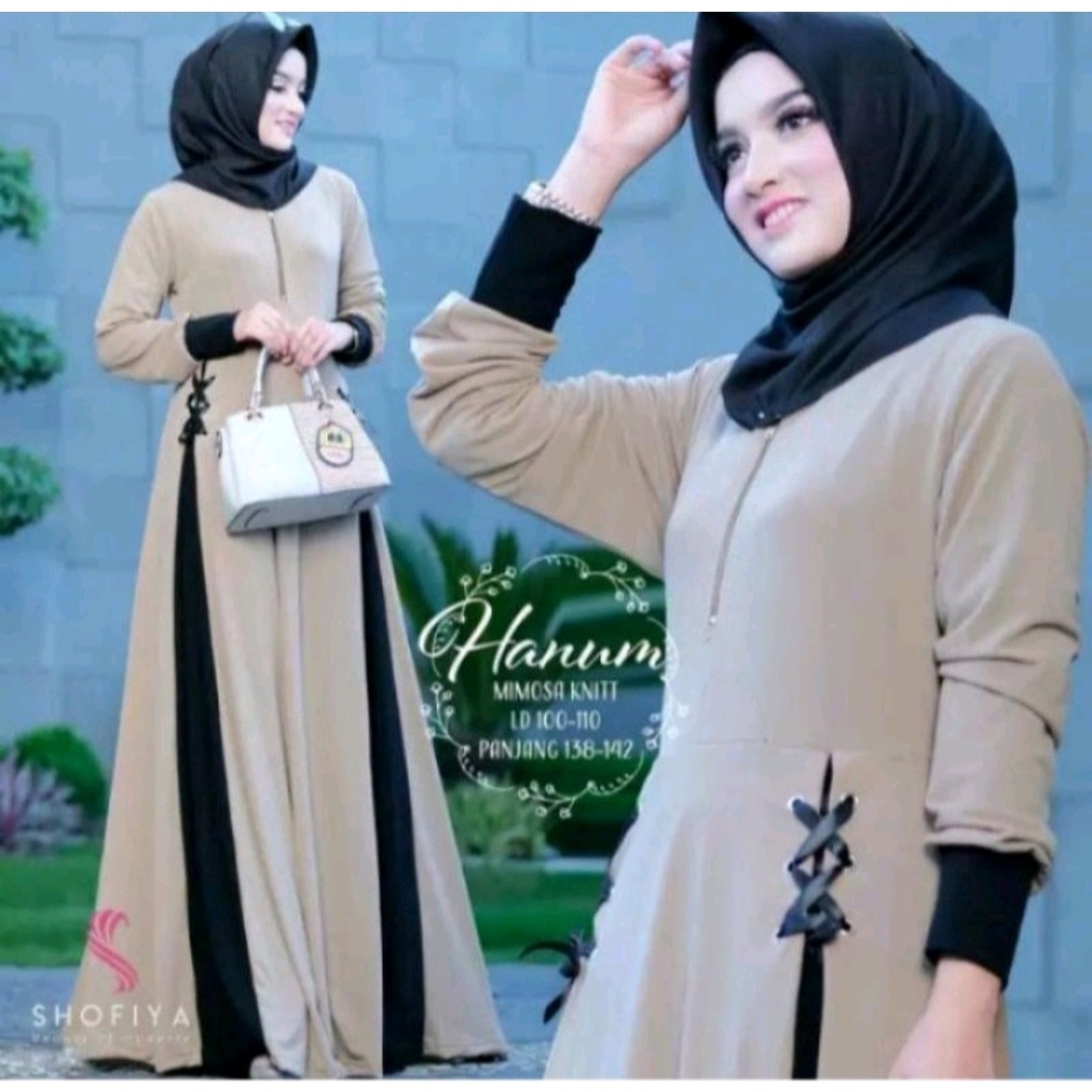 bisa COD (BAYAR DI TEMPAT) Hanumi maxy/dress gamis terlaris size S,M,L,XL gamis terbaru/baju wanita/pakaian muslim wanita/gamis JUMBO/baju cantik/perempuan-1