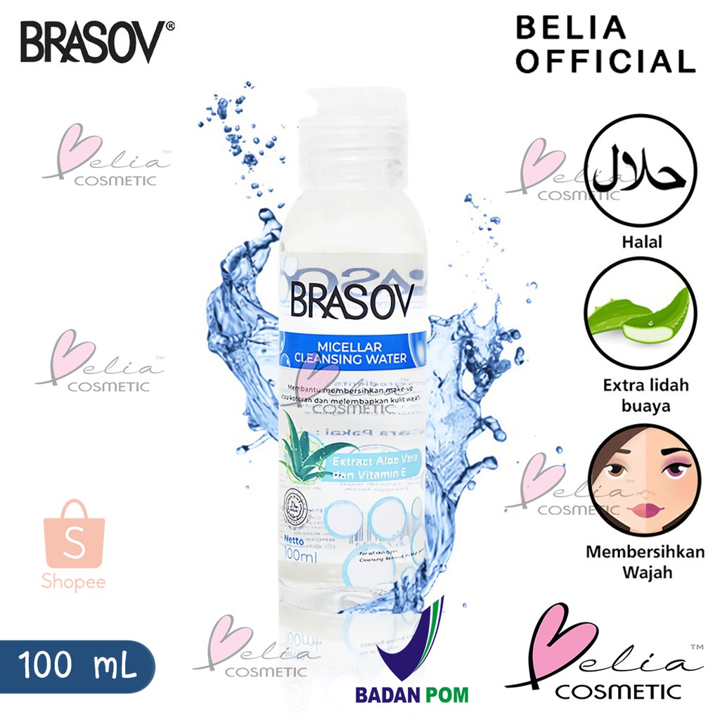 ❤ BELIA ❤ BRASOV Micellar Cleansing Water XX-CT 100 ml | Pembersih Make Up Wajah (✔️BPOM)