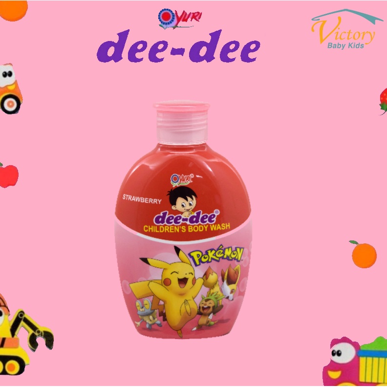 Dee-dee Children Body Wash Strawberry 225 Ml - Sabun Mandi Anak