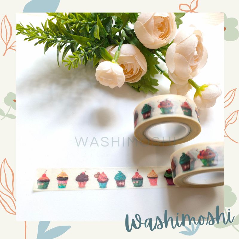 

Washimoshi Masking Washitape Cupcake-2 Design / Washitape Cupcake-2 (10 meter)