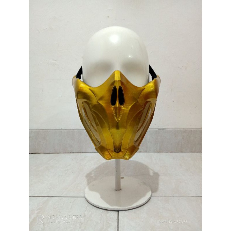 Topeng Replika Mortal Kombat 11#Scorpion Mask real size